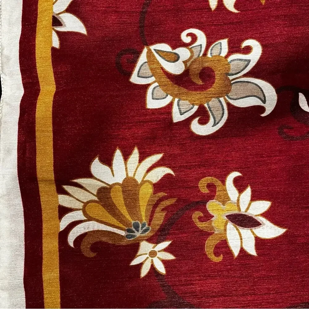 NEW Z Gallerie Silk Blend Floral Rectangular Placemats 20”x14” Set 4 Cranberry